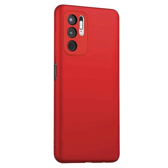 Microsonic Matte Silicone Xiaomi Redmi Note 11 SE Kılıf Kırmızı