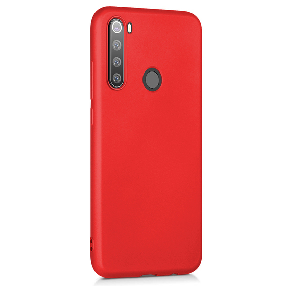 Microsonic Matte Silicone Xiaomi Redmi Note 8 Kılıf Kırmızı