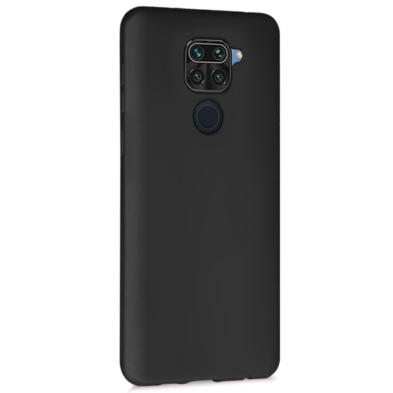 Microsonic Matte Silicone Xiaomi Redmi Note 9 Kılıf Siyah