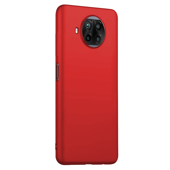 Microsonic Matte Silicone Xiaomi Redmi Note 9 Pro 5G Kılıf Kırmızı