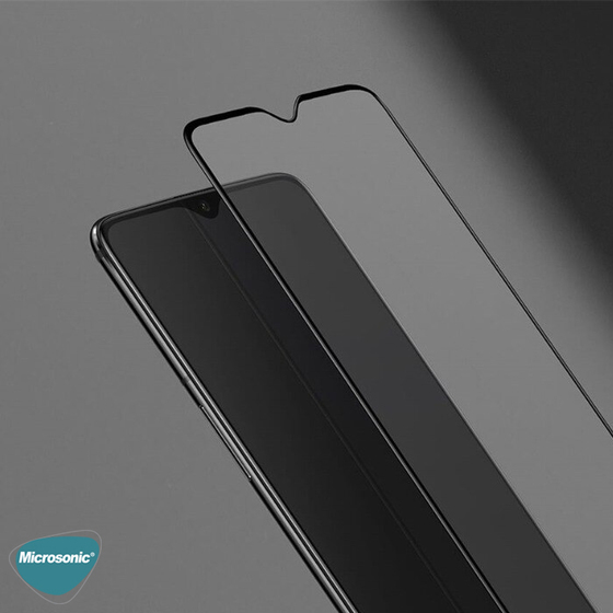 Microsonic OnePlus 7T Tam Kaplayan Temperli Cam Ekran Koruyucu Siyah