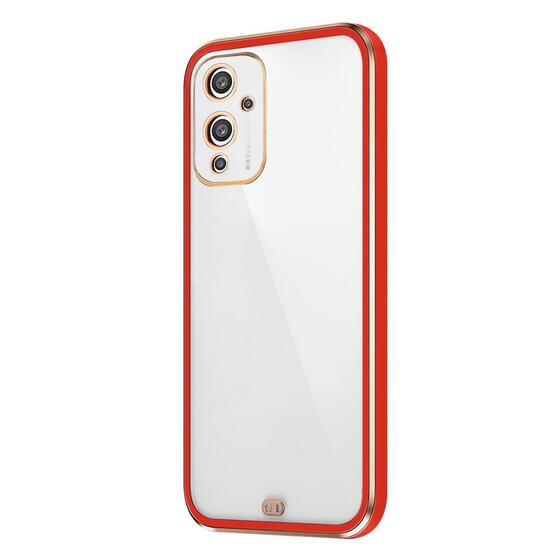 Microsonic OnePlus 9 Kılıf Laser Plated Soft Kırmızı