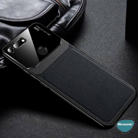 Microsonic Oppo A15s Kılıf Uniq Leather Siyah