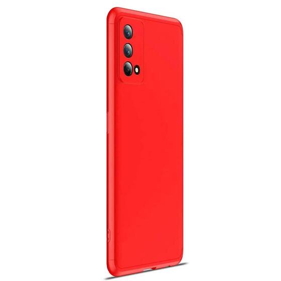 Microsonic Oppo A74 4G Kılıf Double Dip 360 Protective Kırmızı