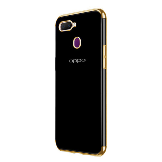 Microsonic Oppo F9 / F9 Pro Kılıf Skyfall Transparent Clear Gold