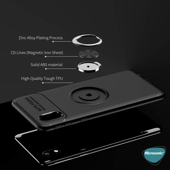 Microsonic Samsung Galaxy A01 Core Kılıf Kickstand Ring Holder Kırmızı