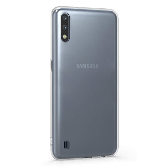 Microsonic Samsung Galaxy A01 Kılıf Transparent Soft Beyaz