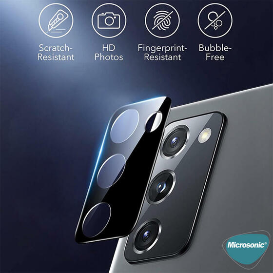 Microsonic Samsung Galaxy A02s Kamera Lens Koruma Camı V2 Siyah