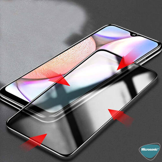 Microsonic Samsung Galaxy A02s Privacy 5D Gizlilik Filtreli Cam Ekran Koruyucu Siyah