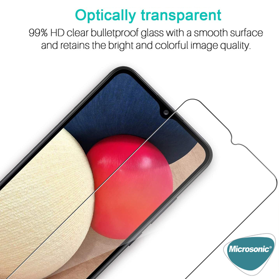Microsonic Samsung Galaxy A02s Tempered Glass Cam Ekran Koruyucu