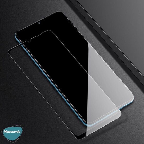 Microsonic Samsung Galaxy A04 Tam Kaplayan Temperli Cam Ekran Koruyucu Siyah
