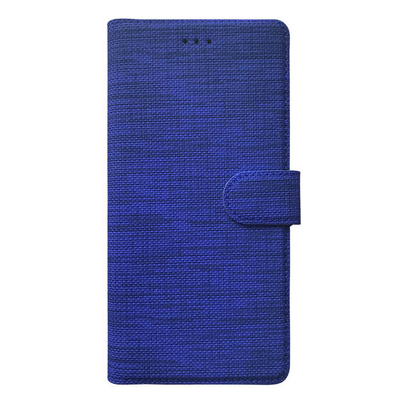 Microsonic Samsung Galaxy A05s Kılıf Fabric Book Wallet Lacivert