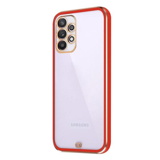 Microsonic Samsung Galaxy A13 4G Kılıf Laser Plated Soft Kırmızı