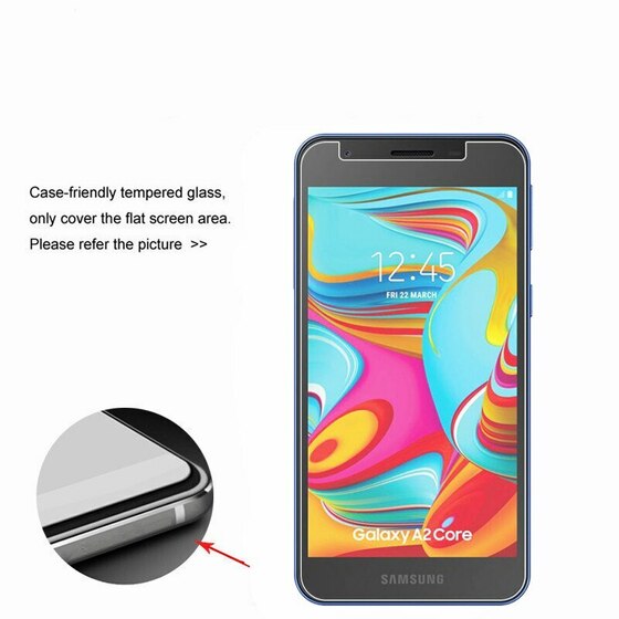 Microsonic Samsung Galaxy A2 Core Temperli Cam Ekran koruyucu