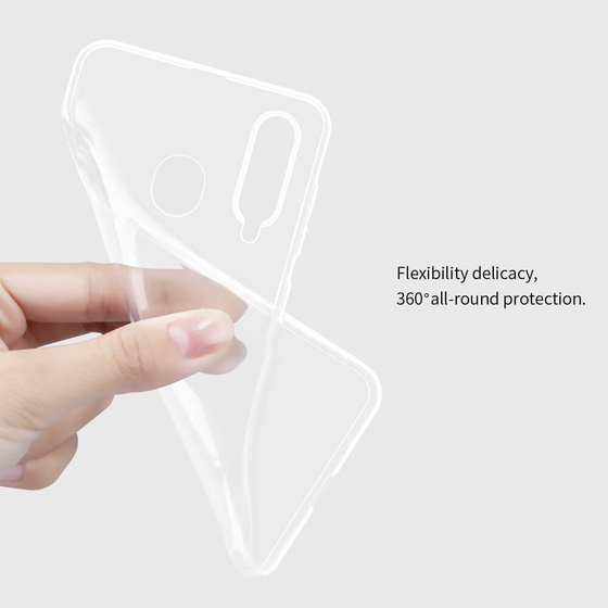 Microsonic Samsung Galaxy A20s Kılıf Transparent Soft Beyaz