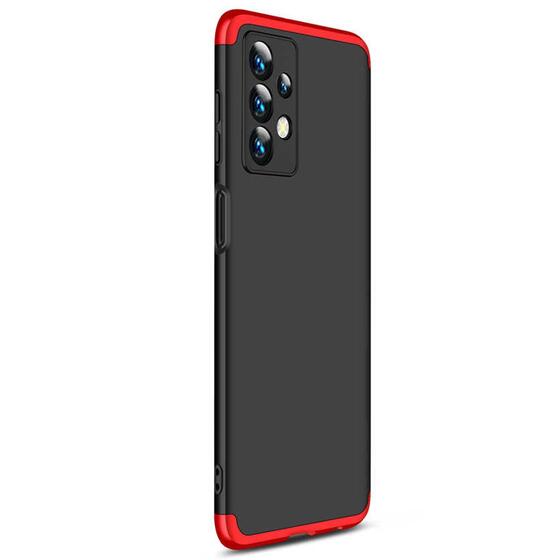 Microsonic Samsung Galaxy A23 Kılıf Double Dip 360 Protective Siyah Kırmızı
