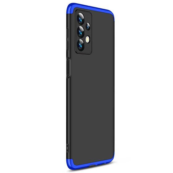 Microsonic Samsung Galaxy A23 Kılıf Double Dip 360 Protective Siyah Mavi