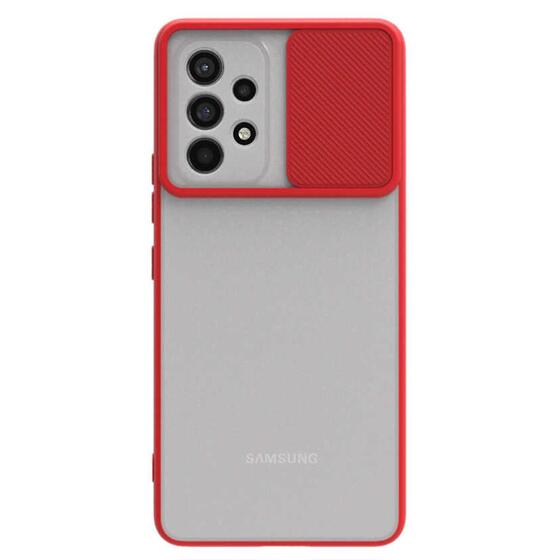 Microsonic Samsung Galaxy A23 Kılıf Slide Camera Lens Protection Kırmızı