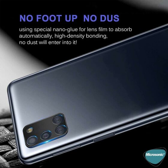 Microsonic Samsung Galaxy A31 Kamera Lens Koruma Camı V2 Siyah