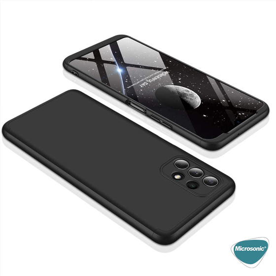 Microsonic Samsung Galaxy A32 4G Kılıf Double Dip 360 Protective Siyah
