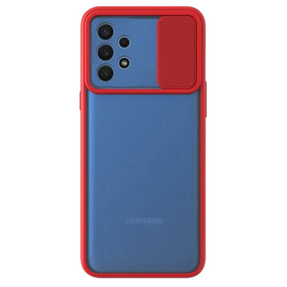 Microsonic Samsung Galaxy A32 4G Kılıf Slide Camera Lens Protection Kırmızı