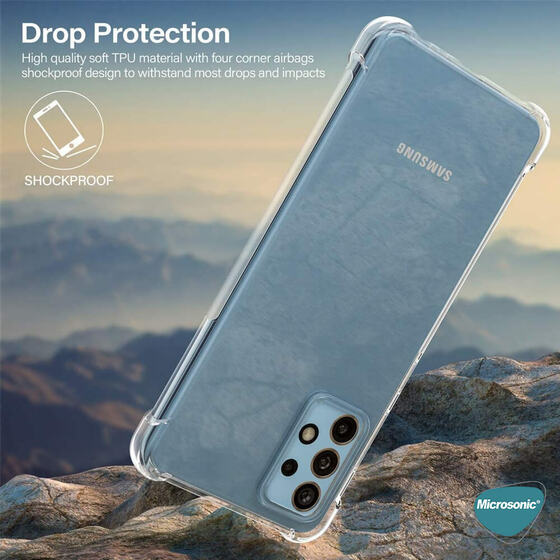 Microsonic Samsung Galaxy A32 5G Kılıf Shock Absorbing Şeffaf