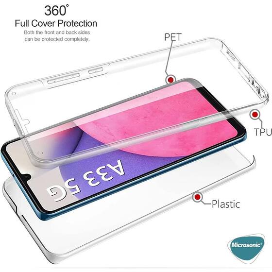 Microsonic Samsung Galaxy A33 5G Kılıf 6 Tarafı Tam Full Koruma 360 Clear Soft Şeffaf