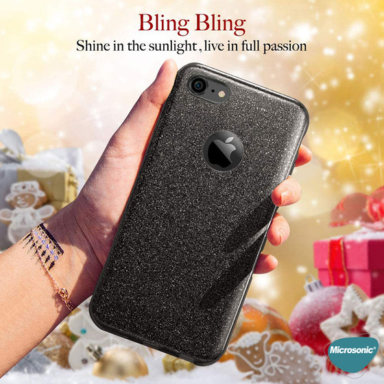 Microsonic Samsung Galaxy A33 5G Kılıf Sparkle Shiny Siyah