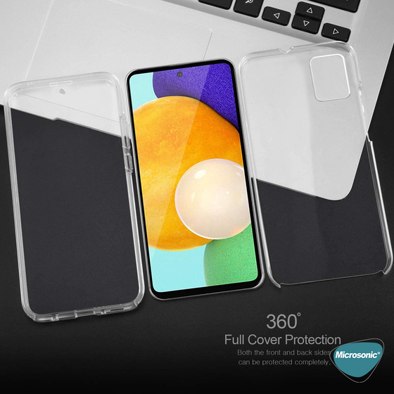 Microsonic Samsung Galaxy A52 Kılıf 6 Tarafı Tam Full Koruma 360 Clear Soft Şeffaf