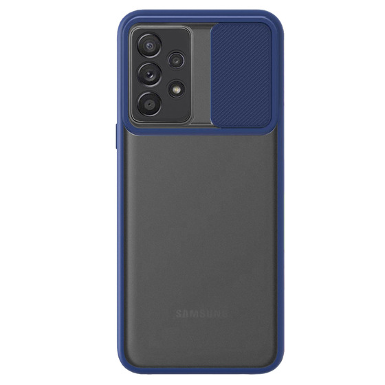 Microsonic Samsung Galaxy A52s Kılıf Slide Camera Lens Protection Lacivert