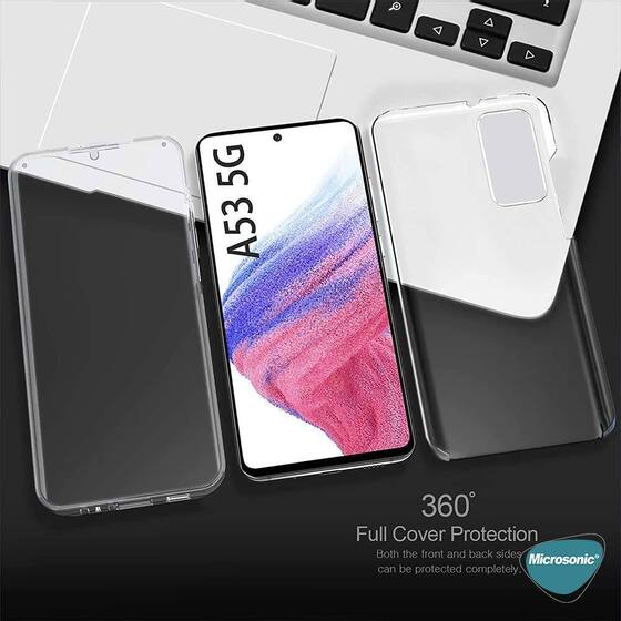 Microsonic Samsung Galaxy A53 5G Kılıf 6 Tarafı Tam Full Koruma 360 Clear Soft Şeffaf