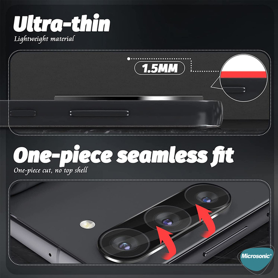 Microsonic Samsung Galaxy A54 Kamera Lens Koruma Camı V2 Siyah