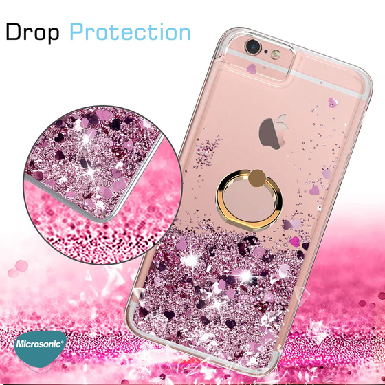 Microsonic Samsung Galaxy A54 Kılıf Glitter Liquid Holder Pembe