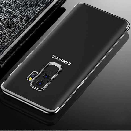 Microsonic Samsung Galaxy A6 Plus 2018 Kılıf Skyfall Transparent Clear Siyah