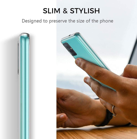 Microsonic Samsung Galaxy A71 Kılıf 6 tarafı tam full koruma 360 Clear Soft Şeffaf