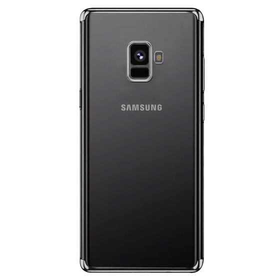 Microsonic Samsung Galaxy A8 2018 Kılıf Skyfall Transparent Clear Gümüş