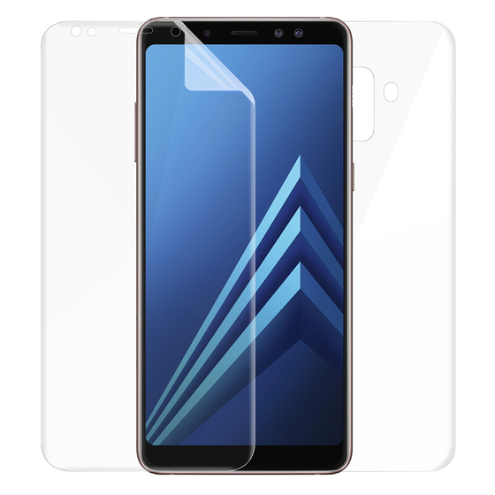 Microsonic Samsung Galaxy A8 Plus 2018 Ön + Arka Kavisler Dahil Tam Ekran Kaplayıcı Film