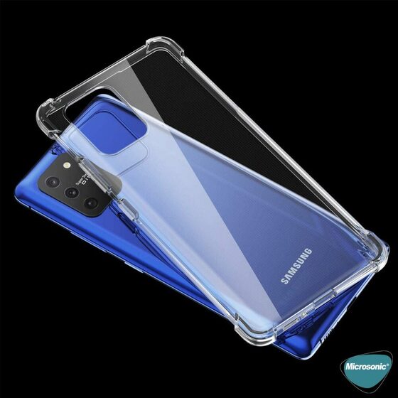 Microsonic Samsung Galaxy A91 Kılıf Shock Absorbing Şeffaf