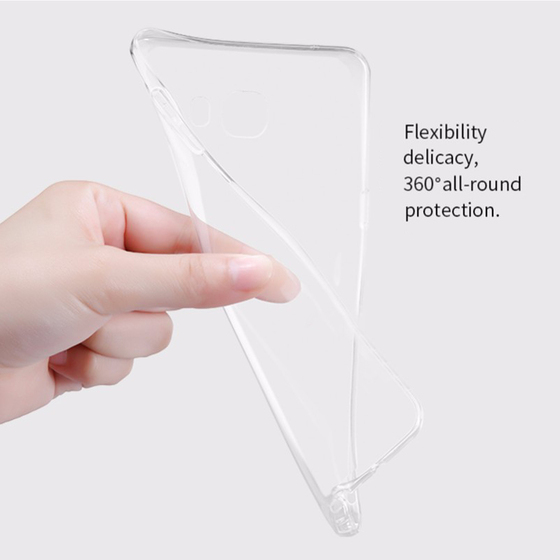Microsonic Samsung Galaxy C5 Pro Kılıf Transparent Soft Beyaz