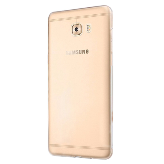 Microsonic Samsung Galaxy C7 Pro Kılıf Transparent Soft Beyaz