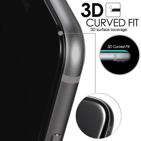 Microsonic Samsung Galaxy C9 Pro 3D Kavisli Temperli Cam Ekran koruyucu Kırılmaz Film Siyah