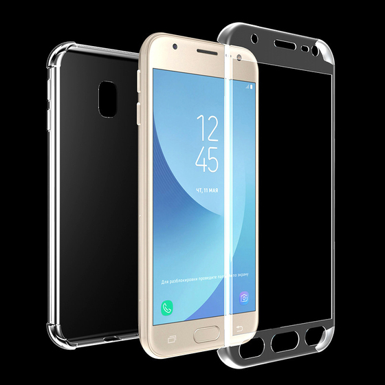Microsonic Samsung Galaxy J5 Pro Kılıf 6 tarafı tam full koruma 360 Clear Soft Şeffaf