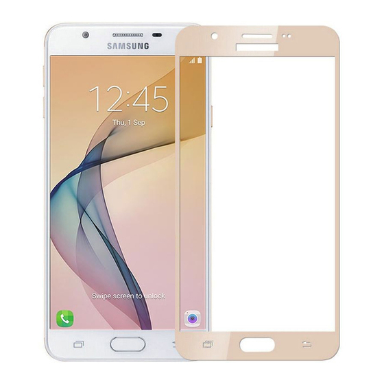 Microsonic Samsung Galaxy J7 Prime 2 3D Kavisli Temperli Cam Ekran koruyucu Kırılmaz Film Gold