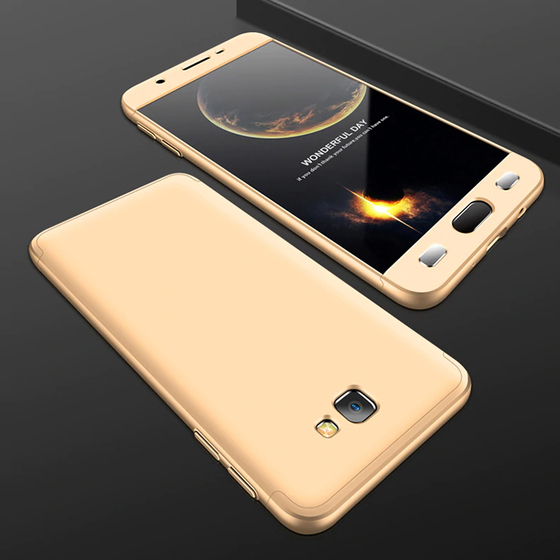 Microsonic Samsung Galaxy J7 Prime 2 Kılıf Double Dip 360 Protective Gold