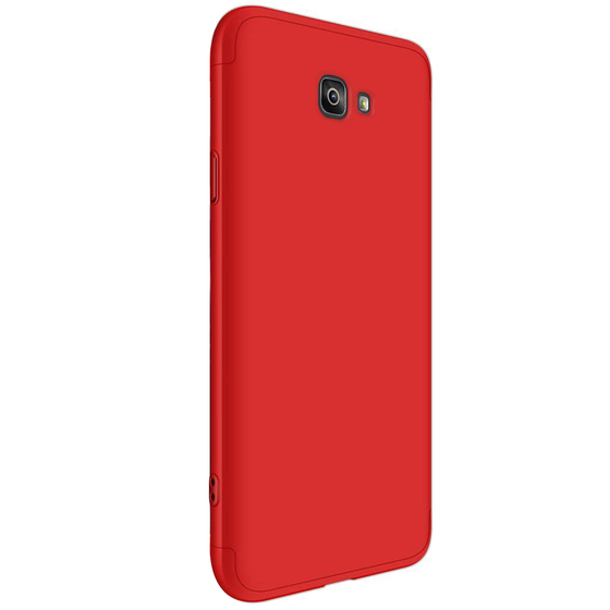 Microsonic Samsung Galaxy J7 Prime 2 Kılıf Double Dip 360 Protective Kırmızı