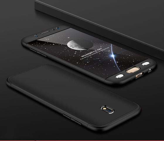 Microsonic Samsung Galaxy J7 Pro Kılıf Double Dip 360 Protective Siyah