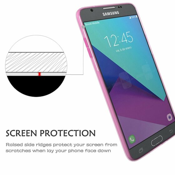 Microsonic Samsung Galaxy J7 Pro Kılıf Transparent Soft Pembe