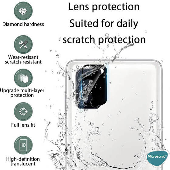 Microsonic Samsung Galaxy M21 Kamera Lens Koruma Camı V2 Siyah