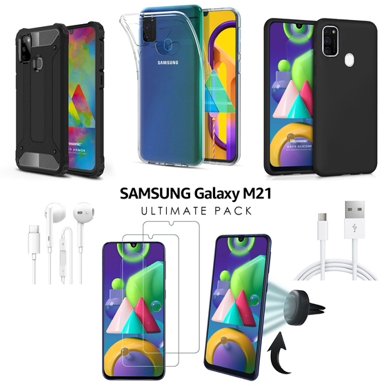 Microsonic Samsung Galaxy M21 Kılıf & Aksesuar Seti