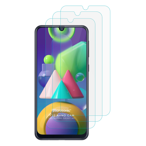 Microsonic Samsung Galaxy M21 Screen Protector Nano Glass (3 Pack)